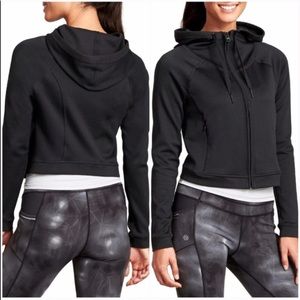Athleta Black Cropped Athletic Jacket